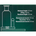 Butelinis domkratas ROCKFORCE RF-T93004 30t kėlimo auk&scaron;tis 255-423mm