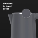 Elektriskā tējkanna 2200W 1.5L dubultsienu konstrukcija Strix termostats automātiska izslēg&scaron;anās aizsardzība pret sauso darbību AEK0004 Aeno