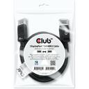 Club3D кабель DisplayPort CAC-2068 2м M/M 8K 60Hz, 32.4 Gbit/s, 4 слоя экранирования, сертифицирован Vesa