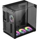 Gamemax Korpus NEX C56 VC BK, 30cm x 44.6cm x 44.8cm, 7 laiendusslotti, 2 x USB 3.2 Gen 1, 1 x USB-C 3.2 Gen 2, 1 x k&otilde;rvaklapid