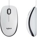 Logitech USB optinė pelė M100/910-006764, 1000 DPI, 3 mygtukai, 1.8 m laidas, balta