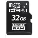 Goodram microSDHC atmiņas karte M1AA-0320R12, 32GB, UHS-I, 100MB/s, 10MB/s, SD adapteris, triecienizturīgs