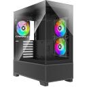 Xilence Корпус для ПК XG172, 3x120mm PWM ARGB вентиляторы, 2x3.5" HDD, 3x2.5" SSD, ATX, черный