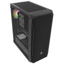 Natec FURY SHOBO KORPUSS SH4 RGB MIDI TORNEI AR LOGU, NFO-2153, 2x2.5, 2x3.5, 1x120mm, 1xUSB 2.0, 2xUSB 3.2, melns