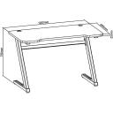 Maclean m&auml;ngulaud RS120, 120cm, 60cm, 75cm, 26.5kg, 2 kaabli sisendid, matt, ergonoomiline, libisemisvastased jalad