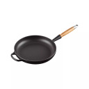 Le Creuset Cast iron pan with wooden handle &Oslash;28cm mat black 02732434 Le Creuset