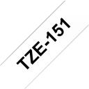 Brother TZE-151 laminēta lente, 8 m, 2.4 cm, melns uz caurspīdīga, termiskā pārnese, izturīgs pret ķīmiskām vielām
