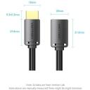 Vention HDMI-A isane HDMI-A emane 4K kaabel 1 m must, 18 Gbit/s, 3D, 60 Hz, kuldkontaktid