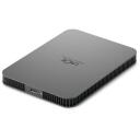Lacie Внешний HDD 2TB STLR2000400 USB Type-C, 3.2 Gen 1, серый, защита паролем, USB-кабель в комплекте