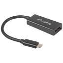 Lanberg Video / audio adapter AD-UC-DP-01, 15cm, USB-C isane, DisplayPort emane, 1920x1200@60Hz, HDCP, USB 3.1