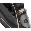 Lafe Tvaika gludeklis SteamPro LAFZEL47581, 2200 W, 10&ndash;25 g/min, 80 g, 230 ml, Keramika, melna, sarkana, Jā, Jā, Jā, Jā