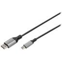 Digitus DisplayPort kabelis DB-340106-020-S, 2 m, 8K60Hz atbalsts, 4K144Hz atbalsts, MST, 80 Gbps