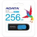 Adata USB atmintinė AUV128-256G-RBE 256 GB, USB 3.2 Gen 1, skaitymo greitis 100 MB/s, juoda, mėlyna