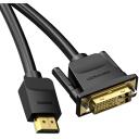 Vention видео кабель адаптер ABFBF 1м, HDMI Type A мужской, DVI-D мужской, 1080p, 7.3мм, черный, 1 шт.