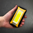 JCB viegls uzlādējams LED darba lukturis darbnīcai un būvlaukumam 1000lm 3 režīmi magnēts āķis USB Powerbank IP54 JCB-WL-PALM