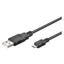 Logilink USB kabelis, CU0034, 1.8m, 4 pin USB A, 5 pin Micro-USB B, melns, divkār&scaron;a ekranē&scaron;ana