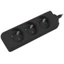 Lanberg toitepikendus PS0-03E-0150-BK, 3X Prantsuse pistikud, 1,5 m, 2500 W, laste kaitse