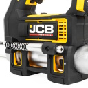 JCB JCB-18PGG-VS Professional 18V akumulatora smērvielas pistole tehnikas un mezglu eļļo&scaron;anai maināms ātrums 400g kārtridžs lokana &scaron;ļūtene