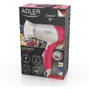 Adler juuksekuivati AD 2259, 1200 W, 2 temperatuuri seadistust, valge/roosa, kontsentrator