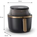 Philips kar&scaron;to oro keptuvė NA332/00, galia 1700 W, talpa 6.2 L, 1.2 kg kepimo talpa, jutiklinis valdymas, LED ekranas
