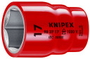 Hexagonāla uzgriežņu atslēga, KNIPEX, 98 37 12, 12 mm S platums, hromēta, DIN EN 60900 standarts