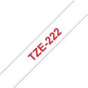 Brother TZe-222 laminaatlint, 8 m, 9 mm, punane valgel, termiline &uuml;lekandetehnoloogia, &otilde;lile vastupidav, veekindel, UV-kindel