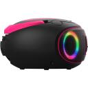 Denver TDB-212 Pink 111141900040, DAB+ Bumbokss, Rozā, 230V, FM radio, Bluetooth, AUX, USB MP3, LED apgaismojums