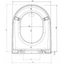 Cersanit WC kaas Merida 693749, 45.8 cm, 36.7 cm, 0.58 cm, valge, plastmass, antibakteriaalne