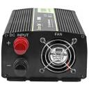 Green Cell Keitiklis INV09, 1000 W, 12 V, 230 V, Europlug, USB, juoda spalva, atsarginiai saugikliai