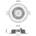 Emos LED prožektor SIMMI ZD3221, 5 W, 450 lm, 230 V, 35 mA, 110&deg;, 3000 K, IP20, alumiinium, poleeritud nikli