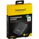 Intenso Power Bank 7313520 5000 mAh, Li-Pol&uuml;meer, 2x 5V-2.1A, USB-A, USB-C, microUSB, must