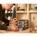 Neliels 3-atvilktņu uzglabā&scaron;anas bloks, caurspīdīgas un noņemamas atvilktnes, STST40710-1, STANLEY