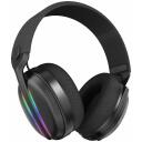 Subsonic Vektra Bezvadu Austiņas SA5717-1, 205g, melna, bezvadu, virs ausīm, iebūvēts mikrofons, stereo, RGB LED, tālvadības pults