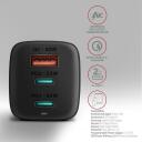 Axagon настенный зарядное устройство ACU-DPQ65 65W, 3x выход (USB-A + два USB-C), PD3.0/QC4+/PPS/Apple