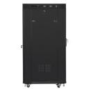Lanberg Rack kapp 19" vabalt seisv 27U/800x1200, FF01-8227-12BL, RAL 9004, 4 jahutusventilaatorit, LCD, klaasuksed