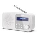 Sharp Tokyo kaasaskantav digitaalne raadio DR-P420(WH), DAB/DAB+/FM, Bluetooth 5.0, 4 x AA aku, valge