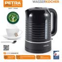 Petra Tējkanna PT5572BLKVDE, 3000 W, 1.7 l, 360&deg; pagrie&scaron;ana, ūdens līmeņa indikators, kaļķu aizsardzības filtri