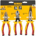Dewalt VDE tangide komplekt DWHT82811-0, 3 tk, 1000V, must oks&uuml;&uuml;dipind, mugavad k&auml;epidemed