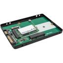 Digitus 2.5" SATA HDD korpus M.2 v&otilde;i mSATA DA-71118, SATA 6Gb/s, 520 MB/s, alumiinium, 1 x 2.5" sisemine