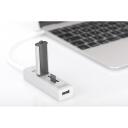 Digitus USB Type-C OTG 3-Port HUB un kar&scaron;u lasītājs DA-70243, 3xUSB 2.0, 480 Mbit/s, balts