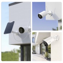 Āra viedā 2K bezvadu WiFi akumulatora novērošanas kamera ar sirēnu un kustības detekciju Balta Argus Series B320 with Solar Panel BWB2K07SP Reolink