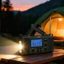 Hawk Pārnēsājams kloķa radio HWRDI420GN, FM/AM, 4W, USB-C uzlāde, lukturis, SOS funkcija