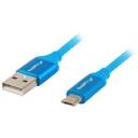 Lanberg USB Micro kuni USB-A 2.0 kaabel CA-USBM-20CU-0018-BL, 1.8 m, Sinine, QC 3.0