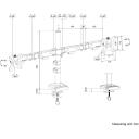 Neomounts крепление для монитора DS60-600BL2 10-32" 8 кг, 180&deg; стоп, регулировка высоты, кабель, черный