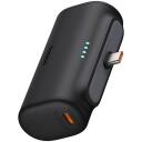 Baseus Powerbank P10068306113-00, 5000mAh, 20W, USB-C, melns, 5V=2.4A, 18Wh, 2 virzienu ātrā uzlāde