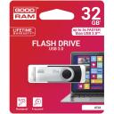 Goodram USB m&auml;lupulk UTS3-0320K0R11, 32 GB, USB 3.0, lugemise kiirus 60 MB/s, kirjutamise kiirus 20 MB/s