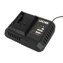 JCB JCB-18FC-9 Professional 18V itin greitas įkroviklis JCB Li-Ion akumuliatoriams įkrauti 9A 20.5V DC i&scaron;manus įkrovimas suderinamas su JCB 18V akumuliatoriais