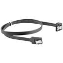 Lanberg SATA Datu Kabelis III 50CM CA-SASA-13CU-0050-BK, 6 Gb/s, 26 AWG, Vara, Melns, 2x7pin SATA, Taisni