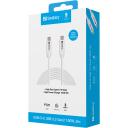 Sandberg USB kabelis 136-75, 3m, 10Gb/s, 100W PD, balta, 2xUSB-C (vīrie&scaron;u)