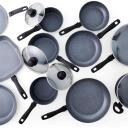 Russell Hobbs Wok RH028121EU7, 28cm, 3.5l, alumiinium, metalliline marmor, mittenematu pind, kaanega